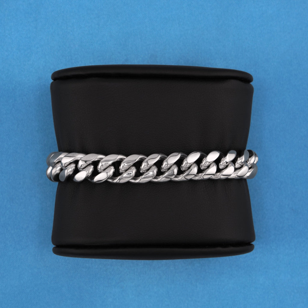 10mm Miami Cuban Bracelet (Iced Out Clasp) - Premium 316L Stainless