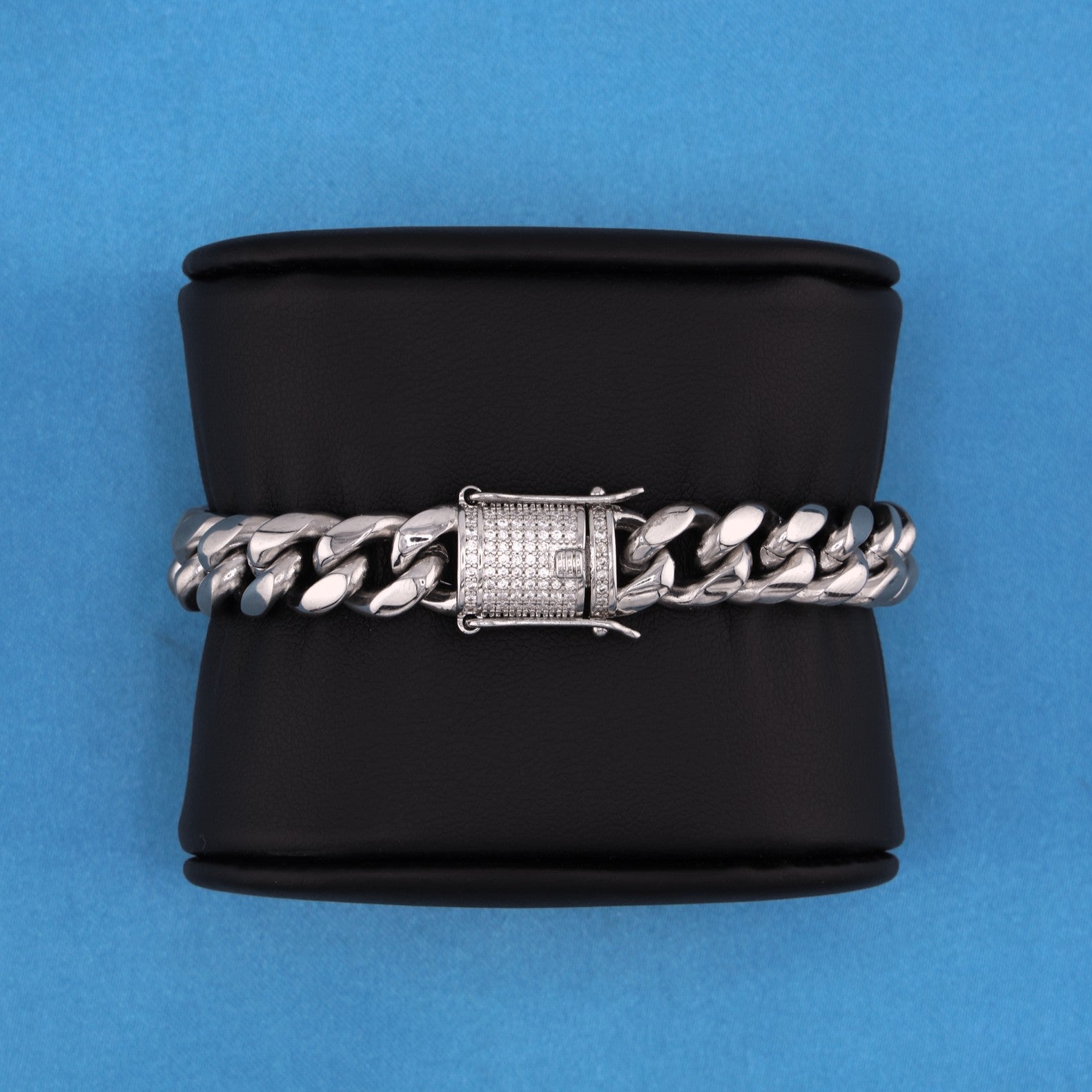 10mm Miami Cuban Bracelet (Iced Out Clasp) - Premium 316L Stainless
