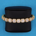10mm Clustered Tennis Bracelet - Gold