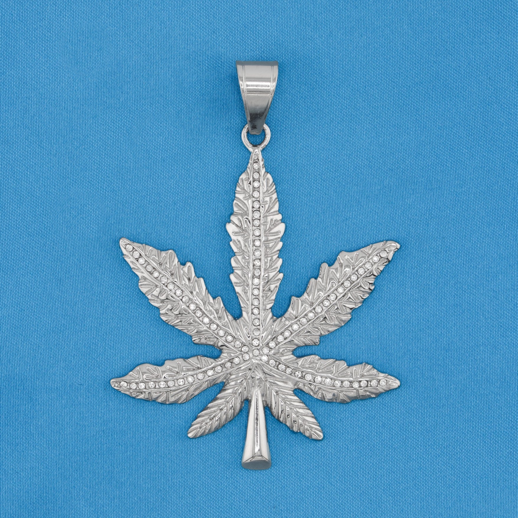 Big Weed Leaf Pendant - Premium 316L Stainless