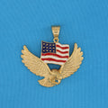 USA Flying Eagle Pendant - Gold