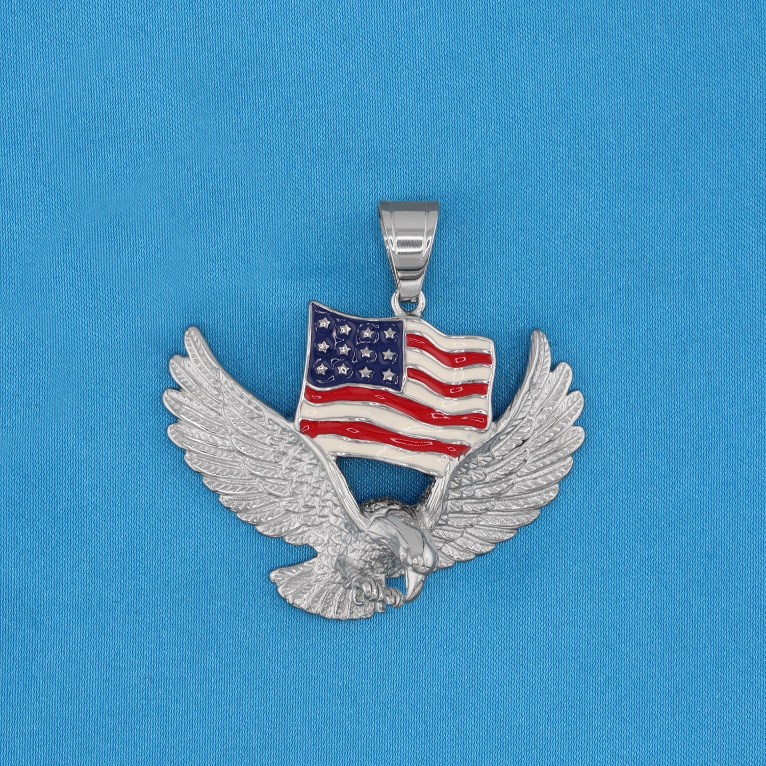 USA Flying Eagle Pendant - Premium 316L Stainless
