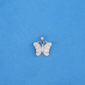 Iced Butterfly Pendant - 925 Silver