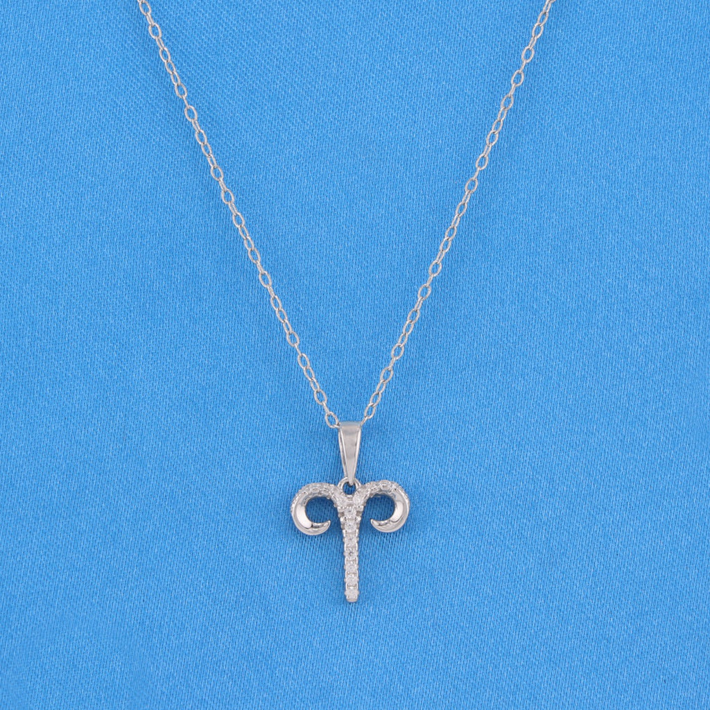 Zodiac Sign Aries Necklace - 925 Silver