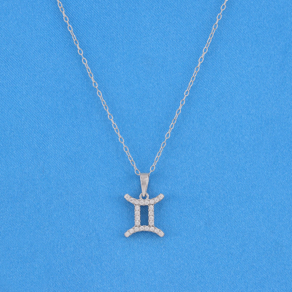 Zodiac Sign Gemini Necklace - 925 Silver