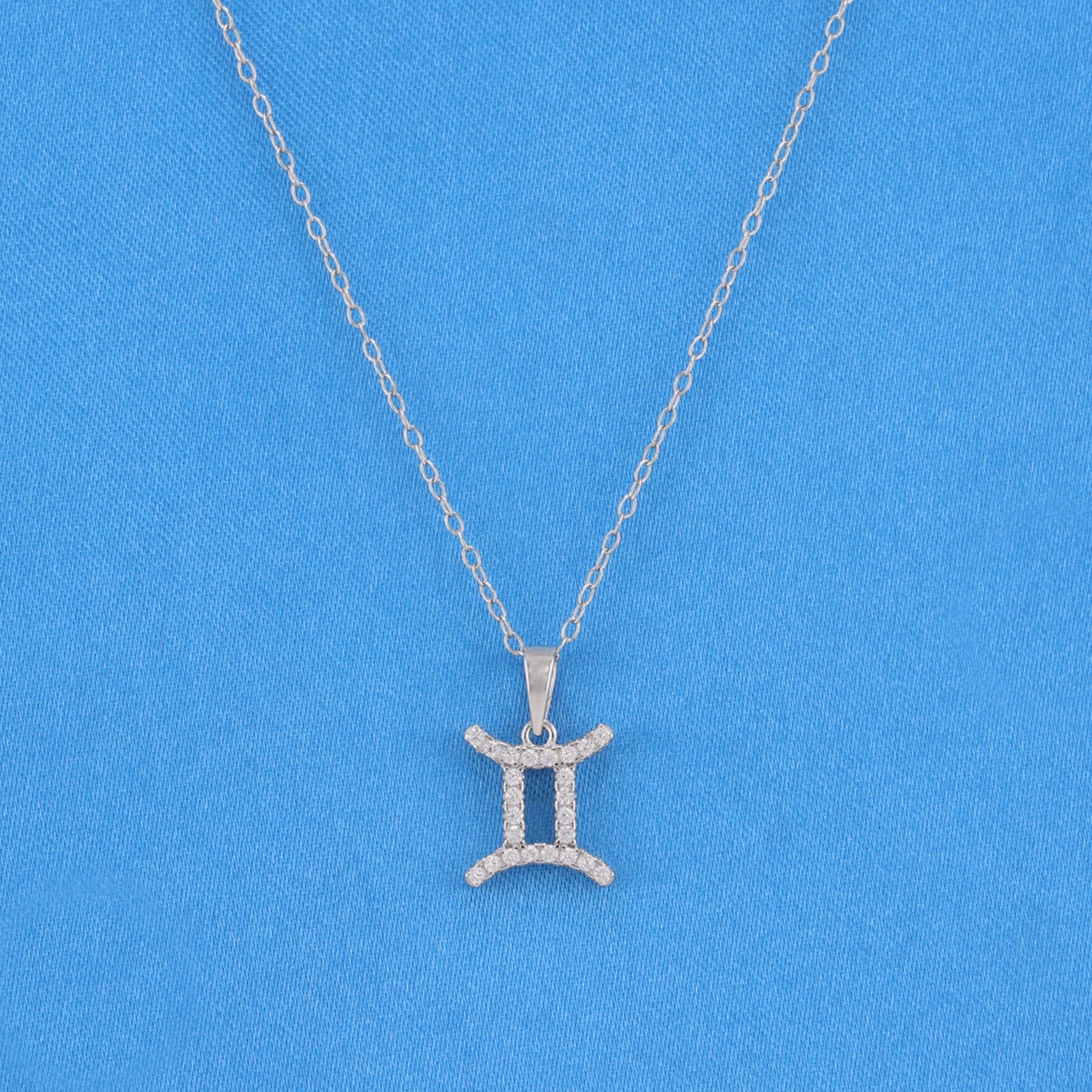 Zodiac Sign Gemini Necklace - 925 Silver
