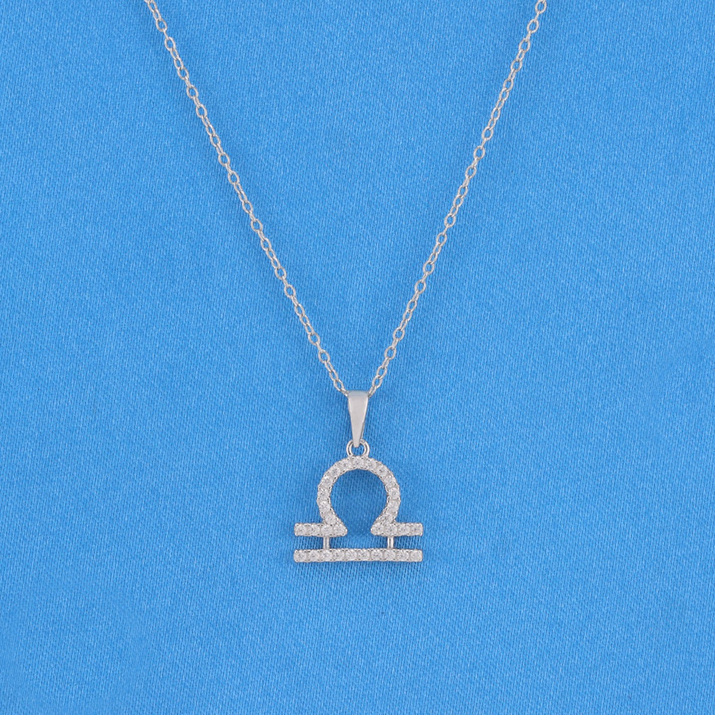 Zodiac Sign Libra Necklace - 925 Silver