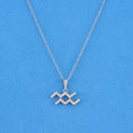 Zodiac Sign Aquarius Necklace - 925 Silver