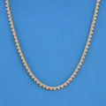 5mm Heart Tennis Necklace - Gold
