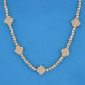 4mm Clover Tennis Necklace - Gold
