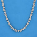 Iced Gemstone Necklace - White Gold