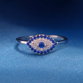Small Evil Eye CZ Diamond Ring - 925 Silver