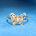 Butterfly 2-Tone Ring - 10k Gold