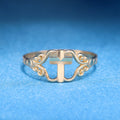 Fancy Cross Ring - 14k Gold