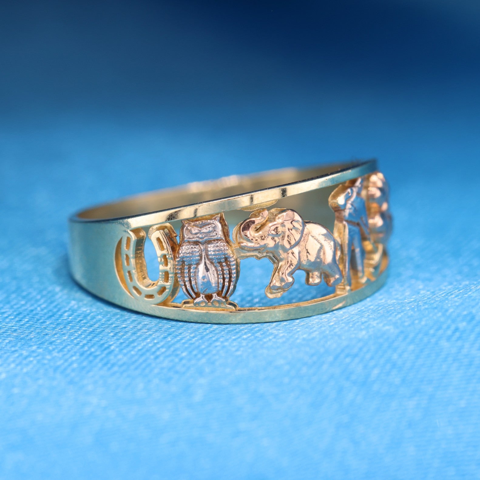 Lucky 3-Tone Ring - 10k Gold