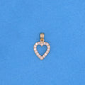 Small Iced Heart Pendant - 10k Gold