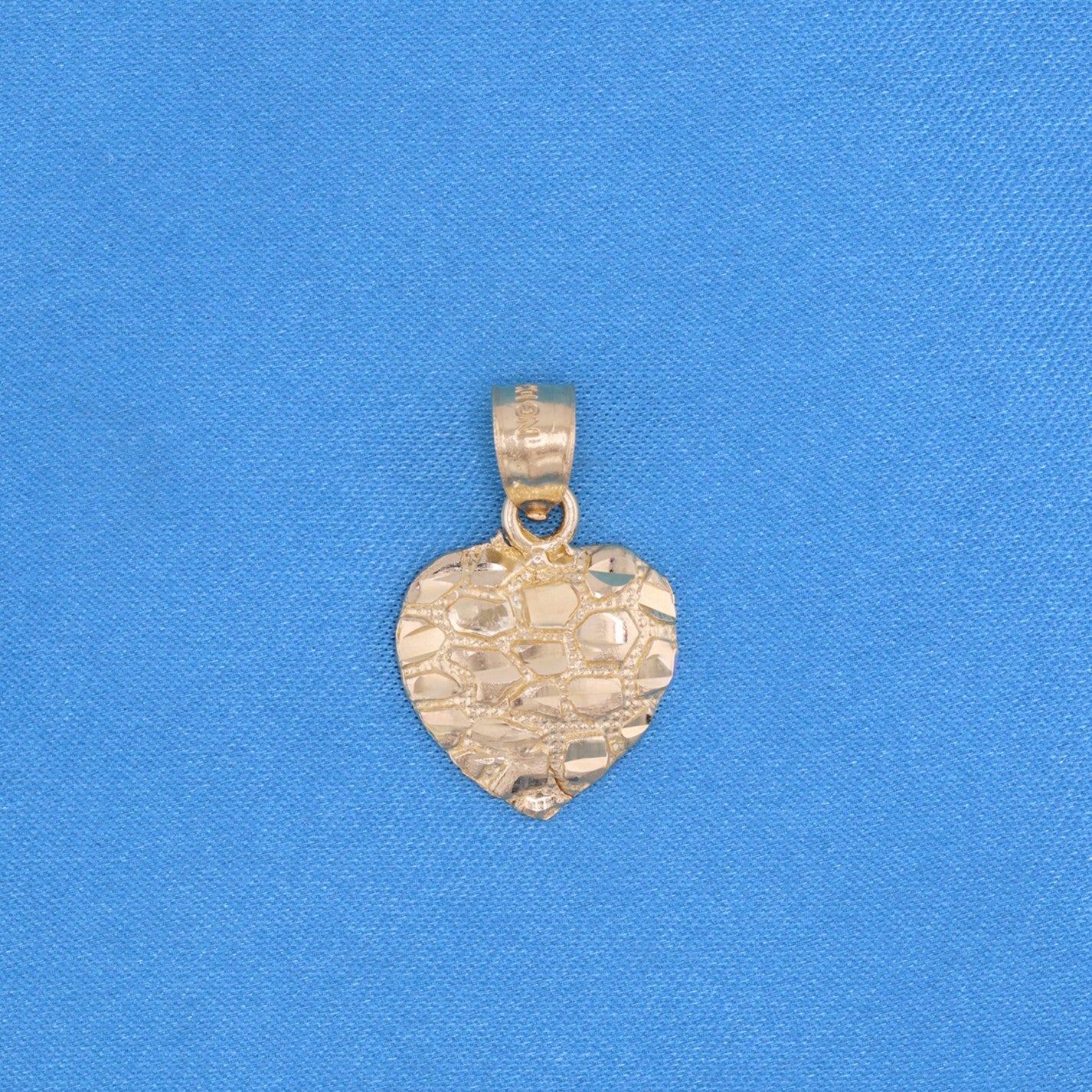 Small Heart Nugget Pendant - 10k Gold