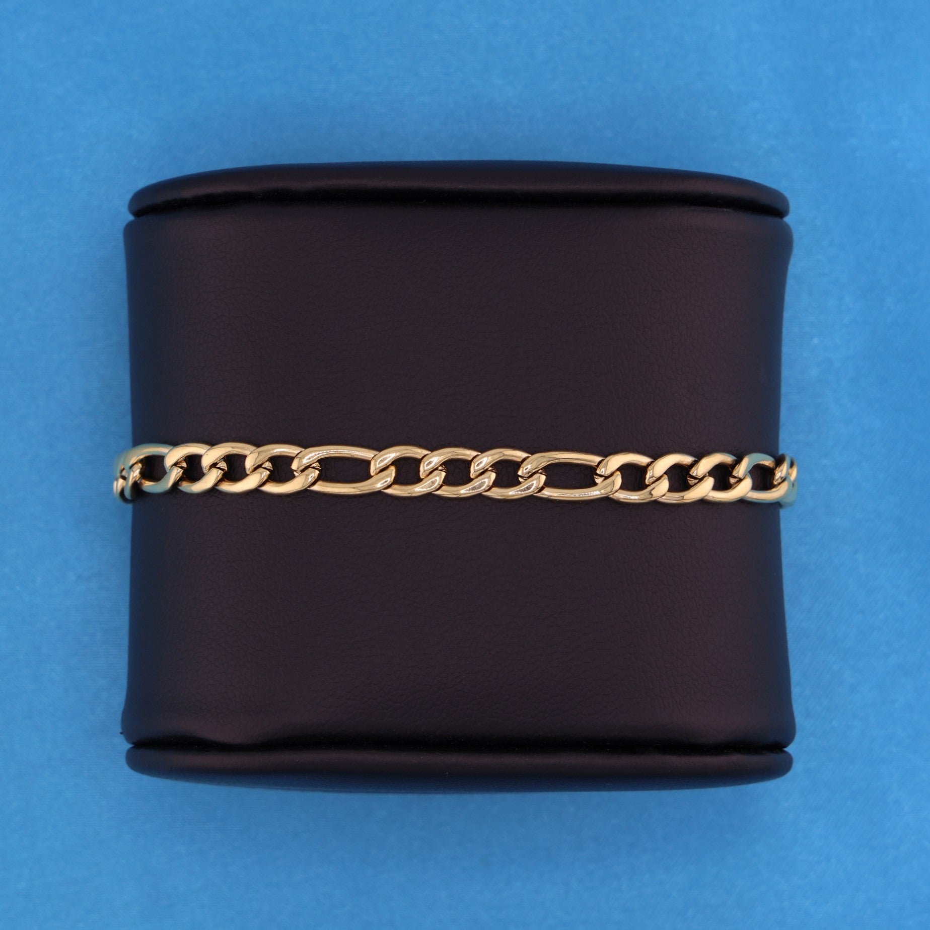 5mm Figaro Bracelet - Gold