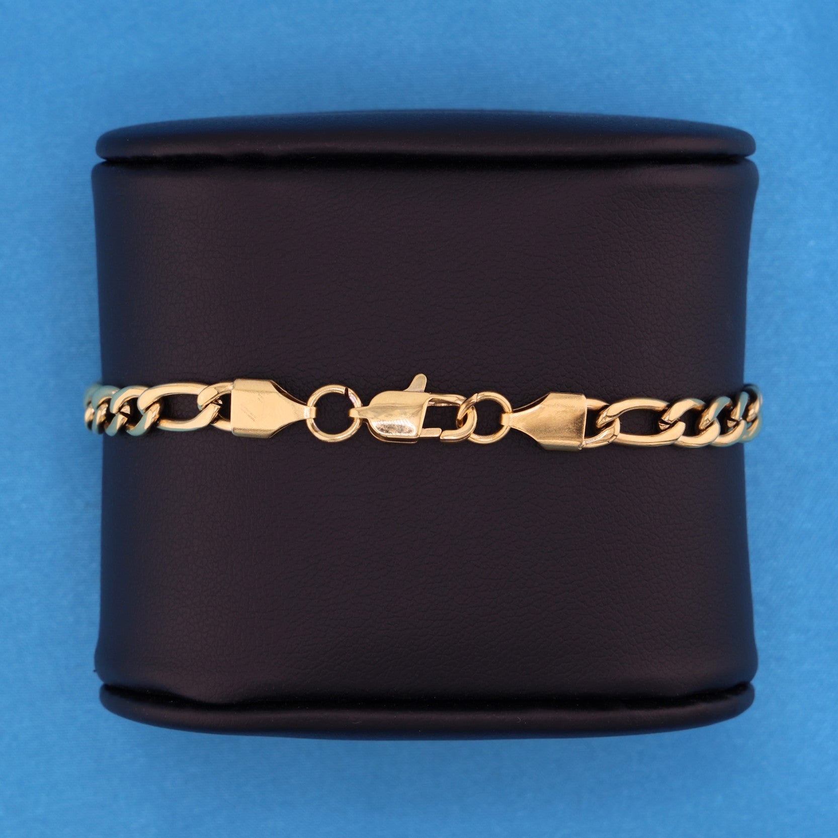 5mm Figaro Bracelet - Gold