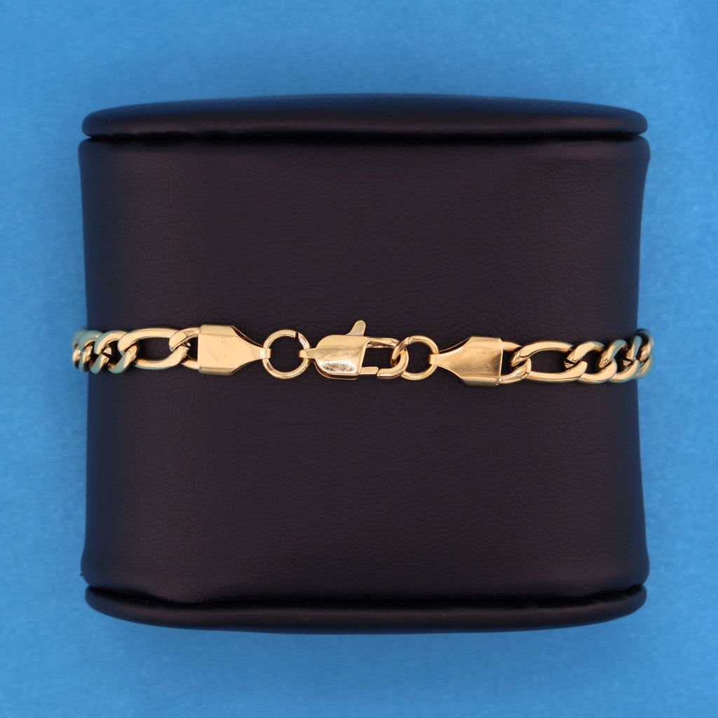 5mm Figaro Bracelet - Gold