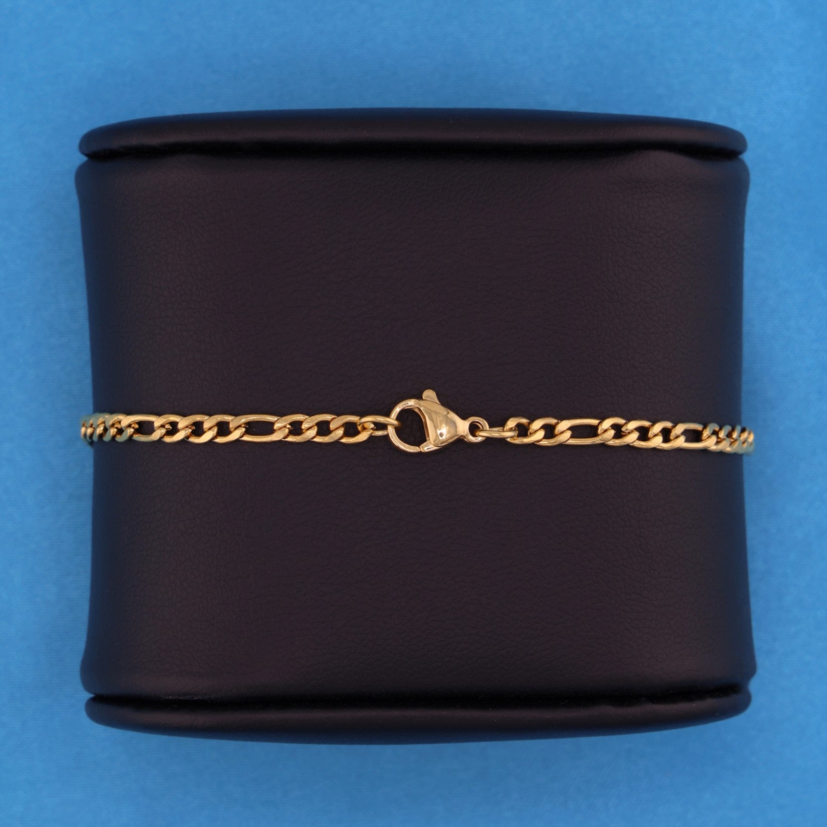 3mm Figaro Bracelet - Gold