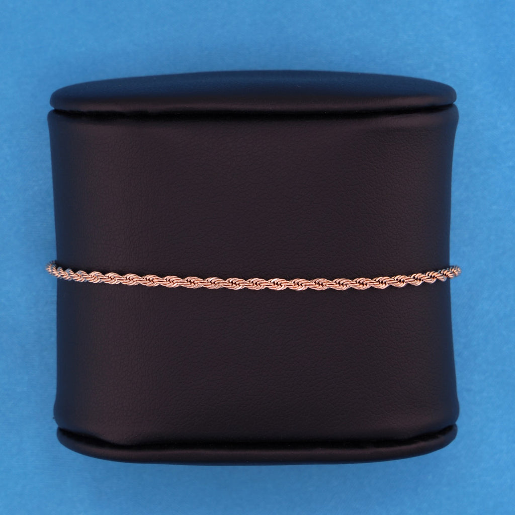 2mm Rope Bracelet - Rose Gold