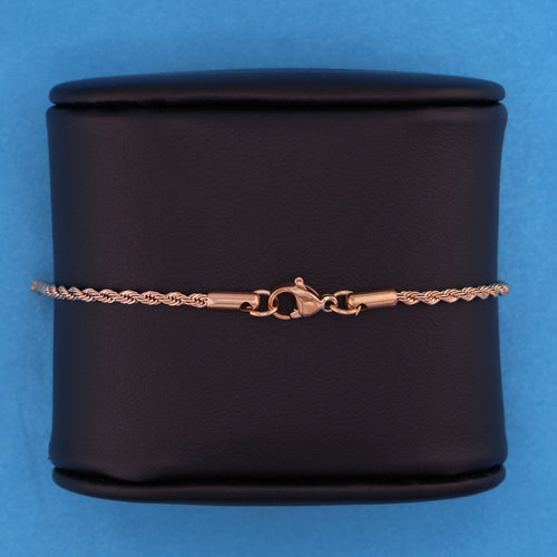 2mm Rope Bracelet - Rose Gold