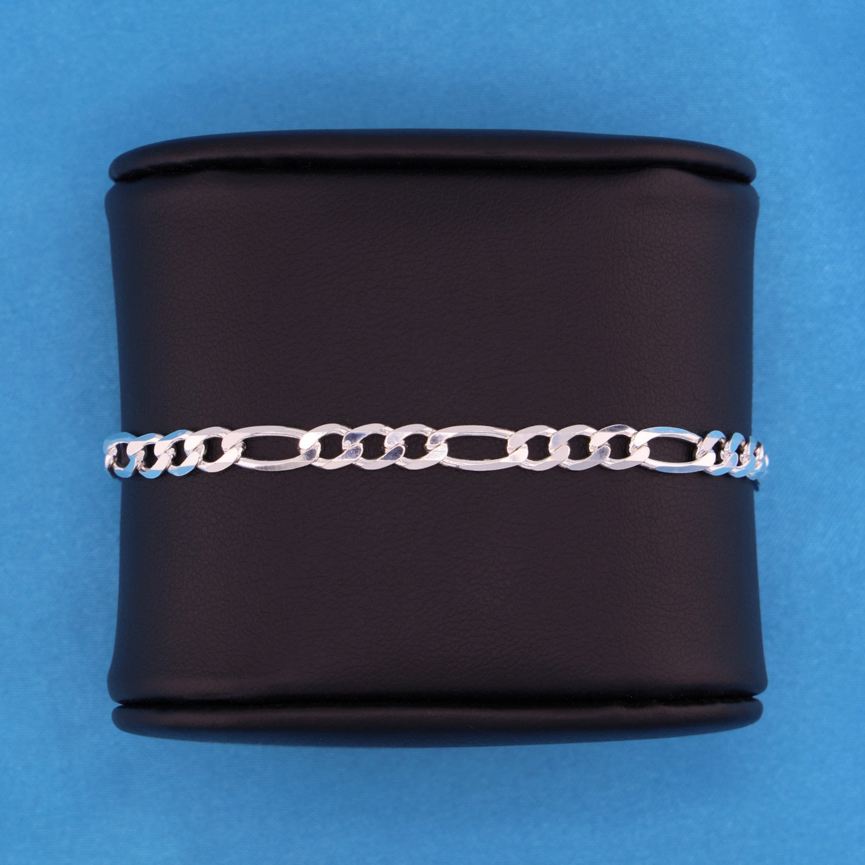 5mm Figaro Bracelet - 925 Silver