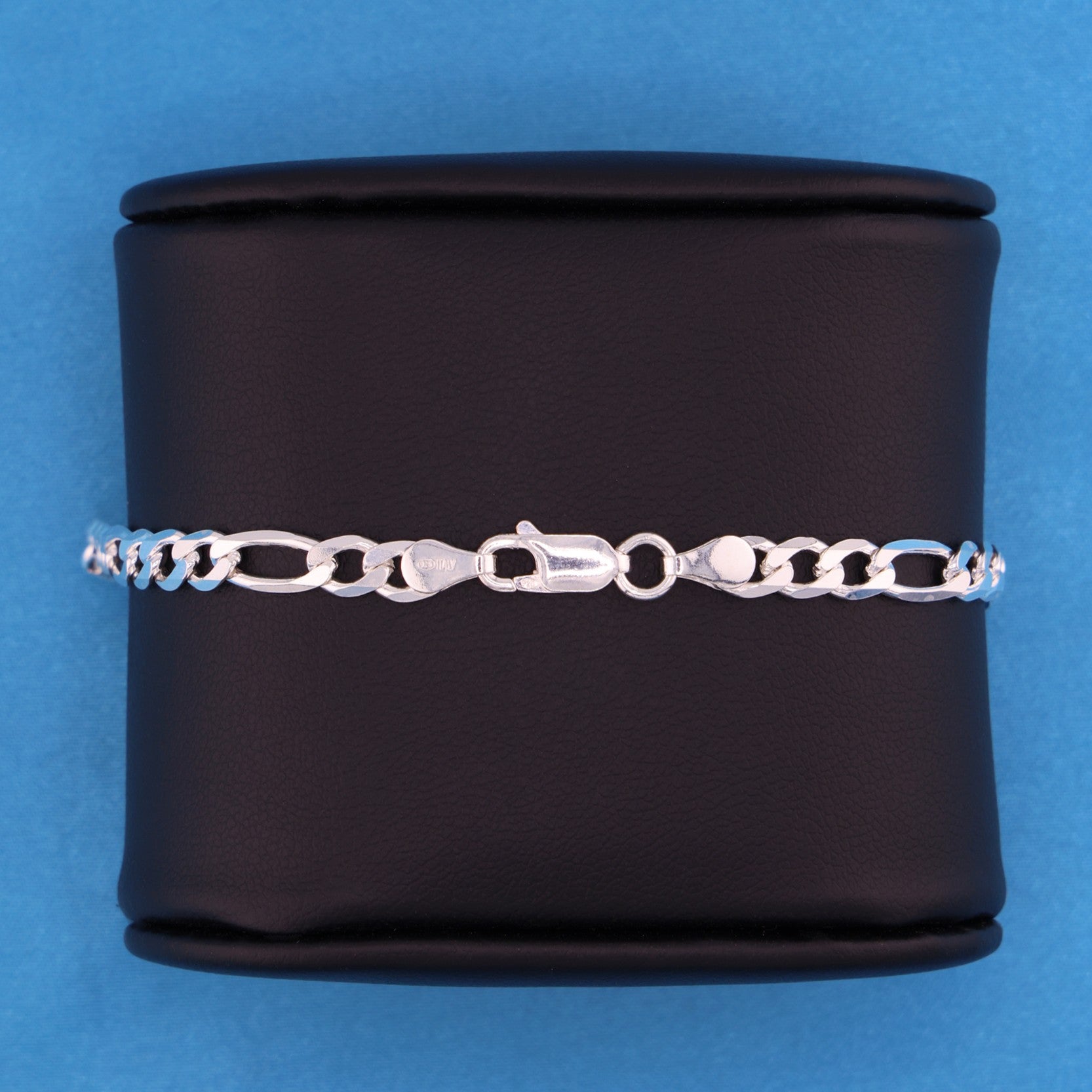 5mm Figaro Bracelet - 925 Silver