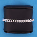 6.4mm Solid Round Curb Cuban Bracelet - 925 Silver