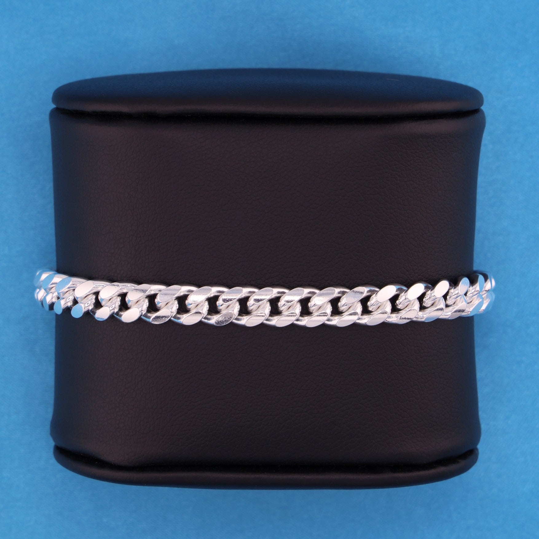 6.4mm Solid Round Curb Cuban Bracelet - 925 Silver