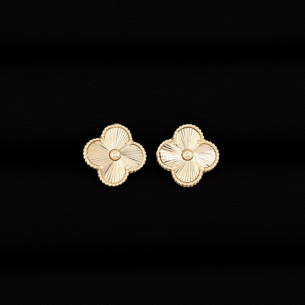 Clover Earrings - 10k Gold