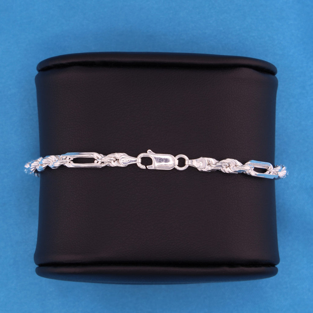 4mm Figarope Bracelet - 925 Silver