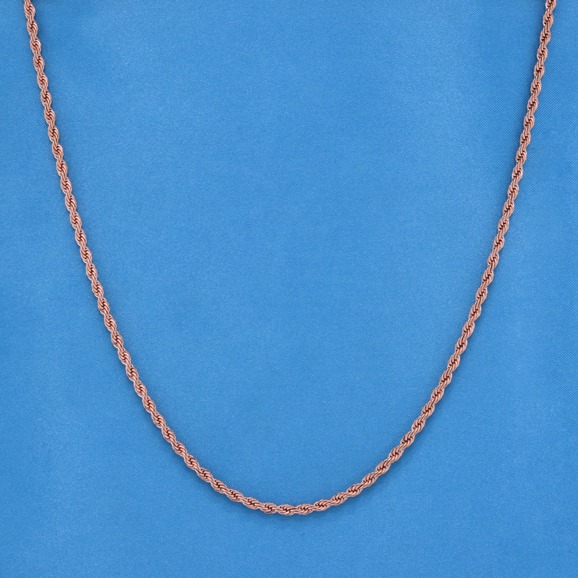 3mm Rope Necklace - Rose Gold