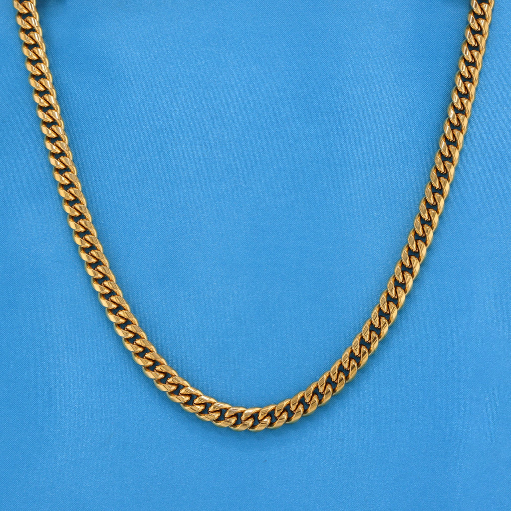 8mm Miami Cuban Chain - Gold
