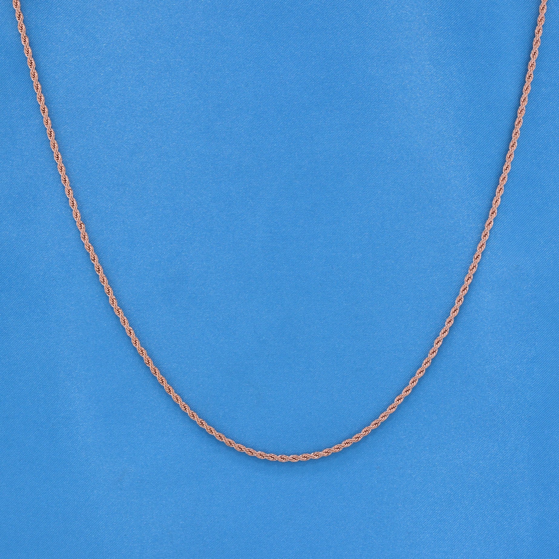 2mm Rope Necklace - Rose Gold