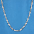 6.4mm Solid Round Curb Cuban Chain - 925 Silver