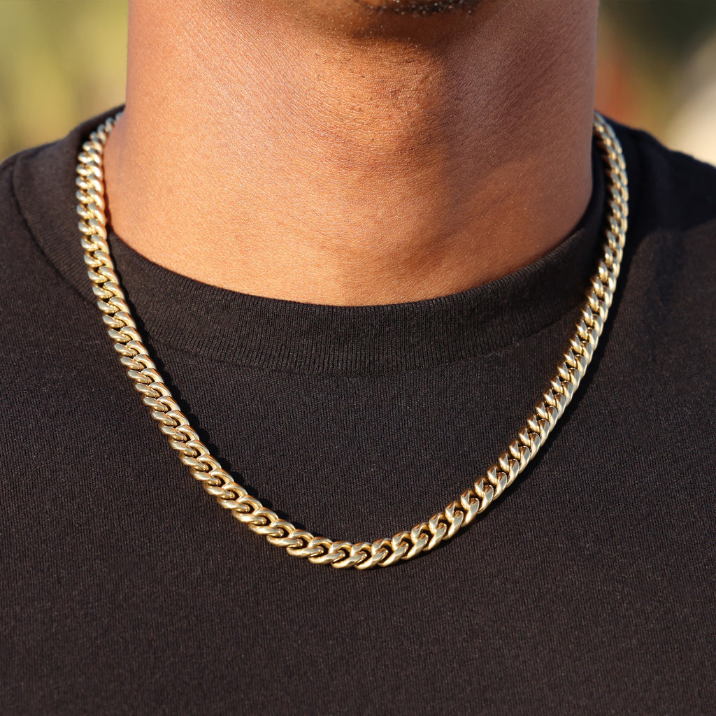 8mm Miami Cuban Chain - Gold