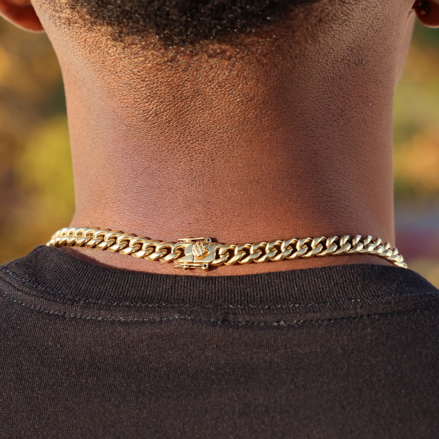 8mm Miami Cuban Chain - Gold