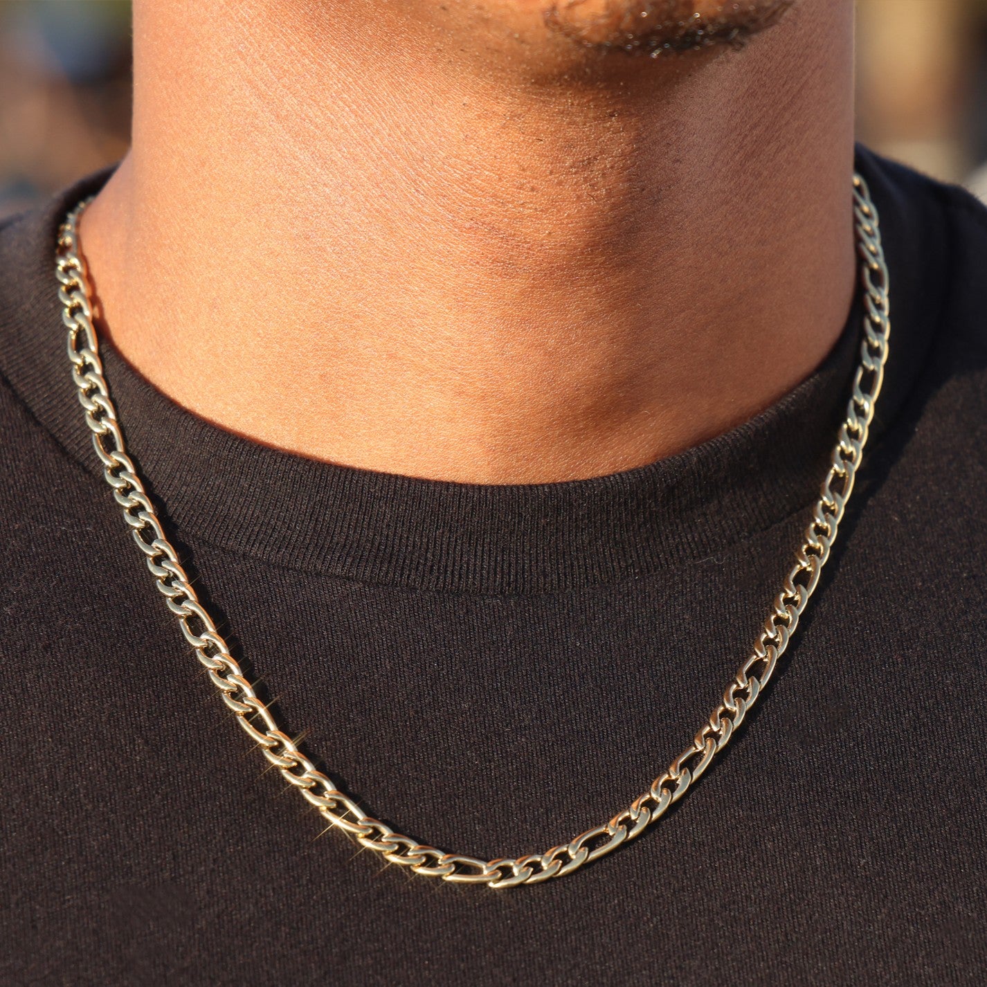 5mm Figaro Chain - Gold