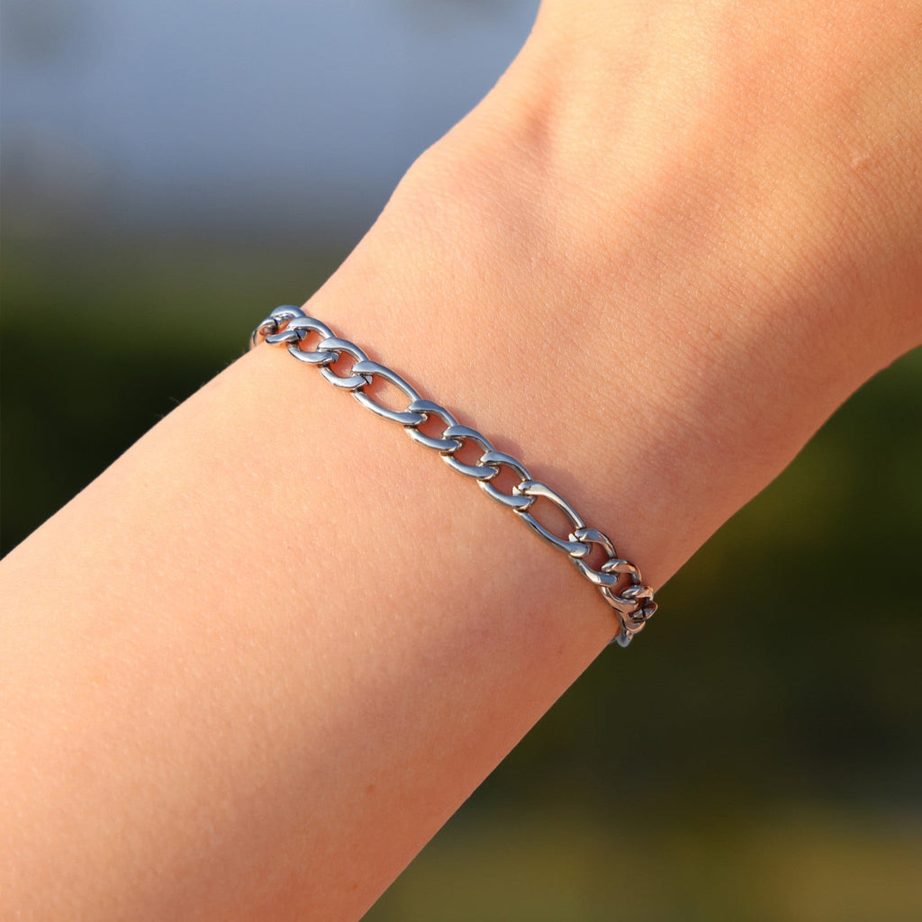 5mm Figaro Bracelet - Premium 316L Stainless