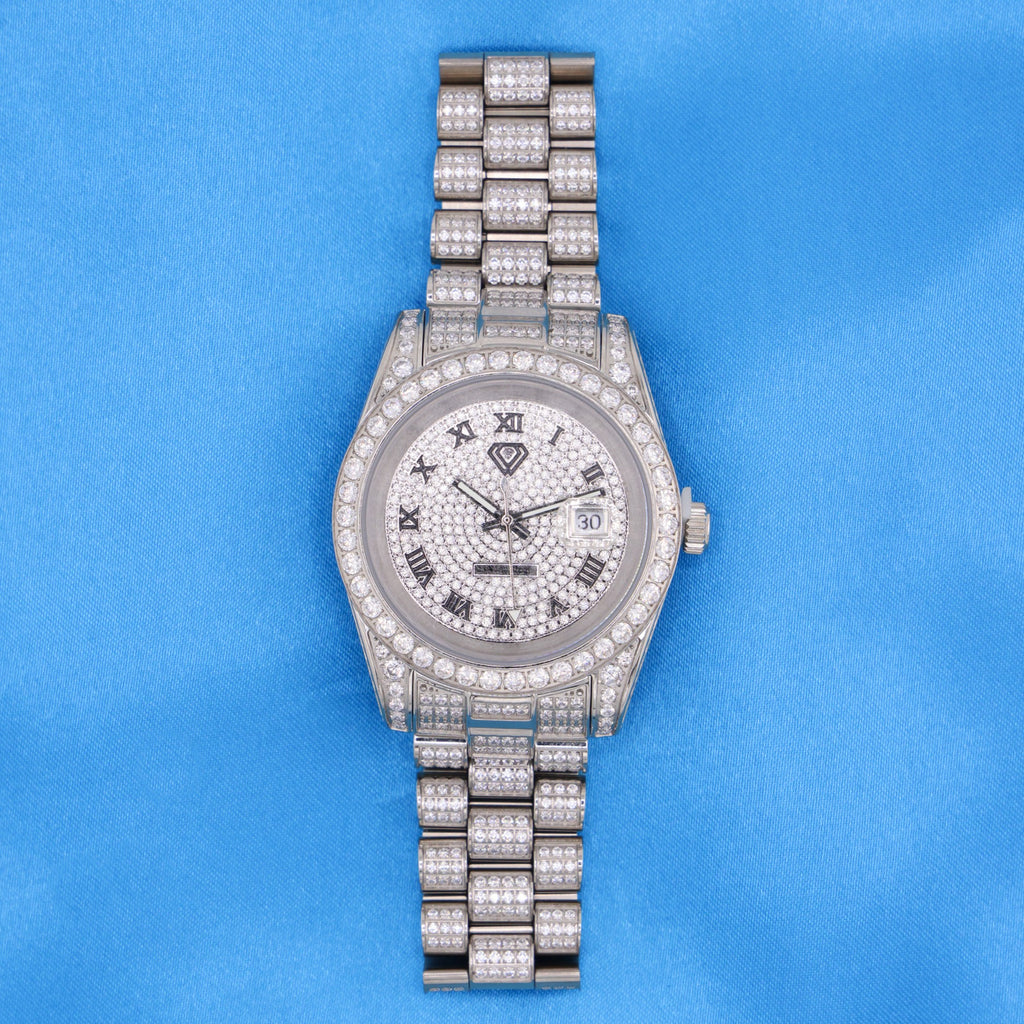Fully Iced VVS Moissanite Watch - Premium 316L Stainless