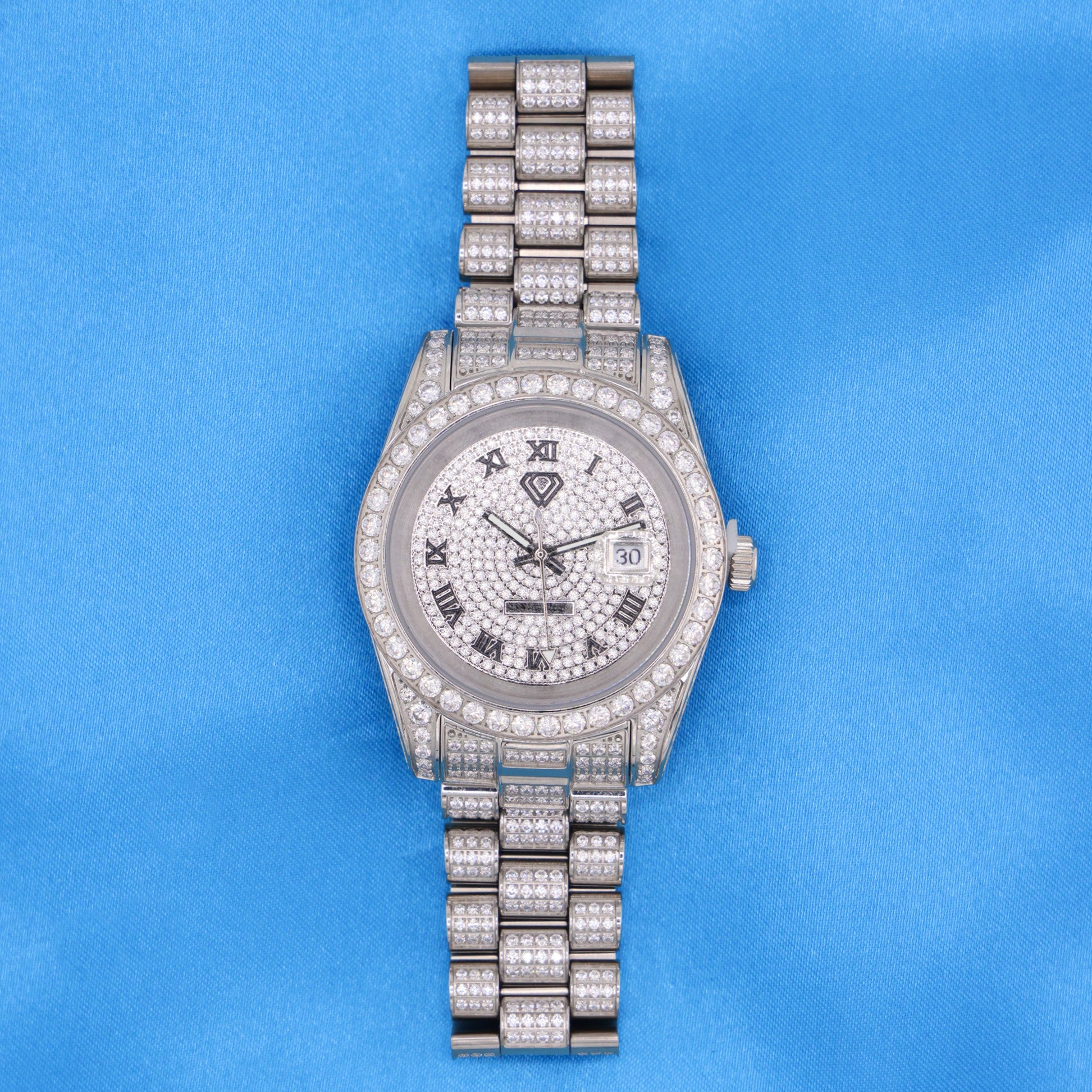 Fully Iced VVS Moissanite Watch - Premium 316L Stainless