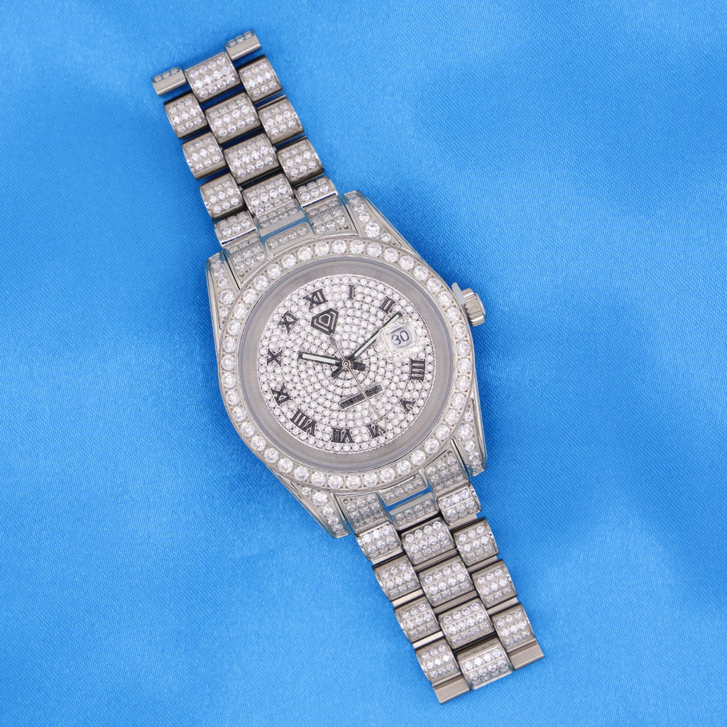 Fully Iced VVS Moissanite Watch - Premium 316L Stainless
