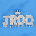 Custom Drip Letter Pendant - White Gold