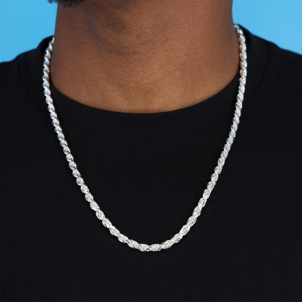 5mm Rope Chain - 925 Silver