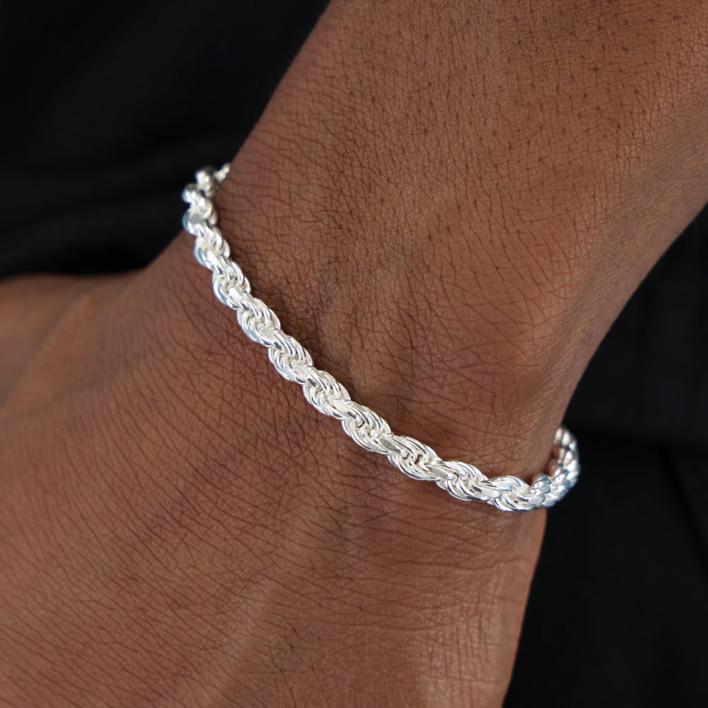 5mm Rope Bracelet - 925 Silver