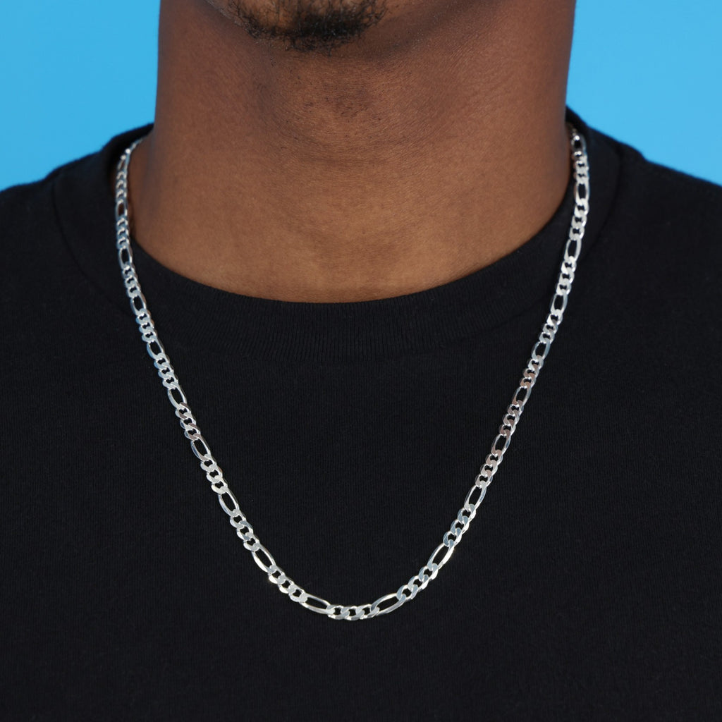 5mm Figaro Chain - 925 Silver