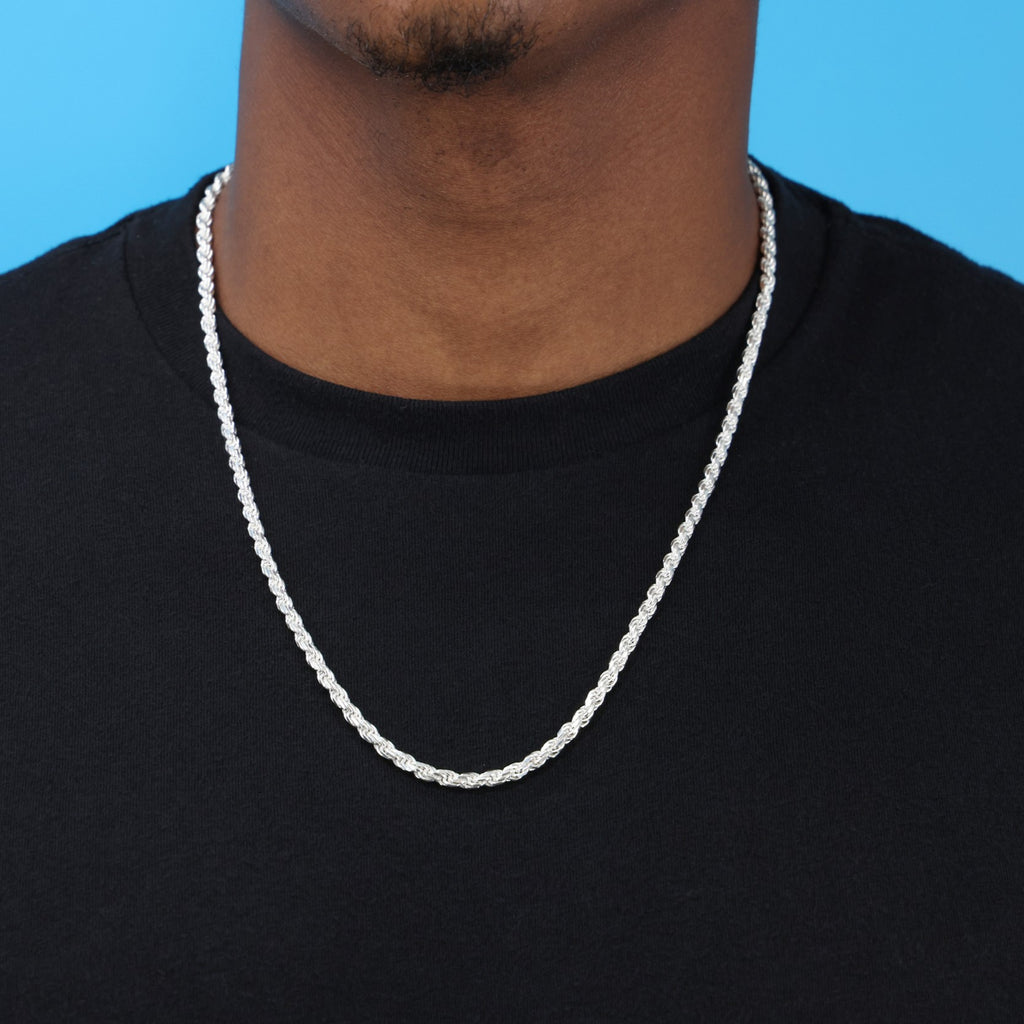 4mm Rope Chain - 925 Silver