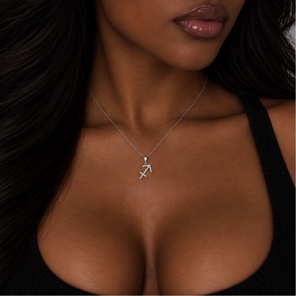 Zodiac Sign Saggitarius Necklace - 925 Silver